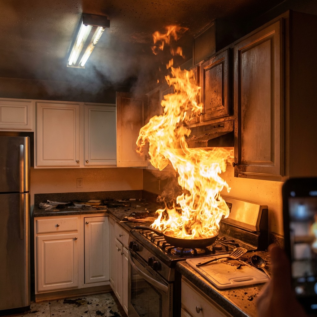 Kitchen Fire prank